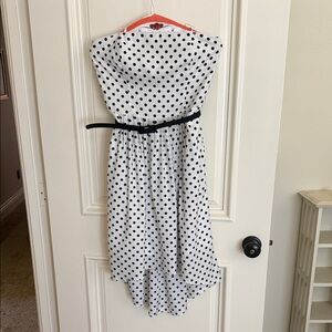 Polka Dot Strapless Dress